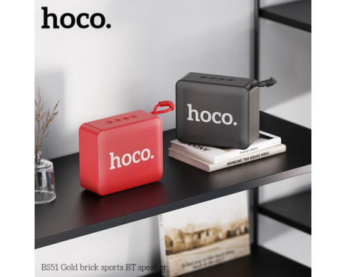 Акустична система HOCO BS51 Gold brick sports BT speaker Black mag-6931474780737141552
