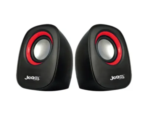 Комп ютерна колонка JEDEL M600 USB+AUX 3W*2 Black-red mag-2000001656211152033