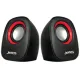 Комп ютерна колонка JEDEL M600 USB+AUX 3W*2 Black-red mag-2000001656211152033