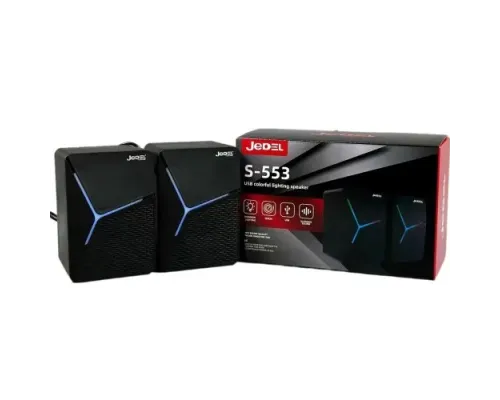Комп ютерна колонка JEDEL S-553 LED USB+AUX 3W*2 Black mag-2000001656235152035
