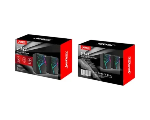 Комп ютерна колонка JEDEL S-527 LED USB+AUX 3W*2 Black mag-2000001656242152036