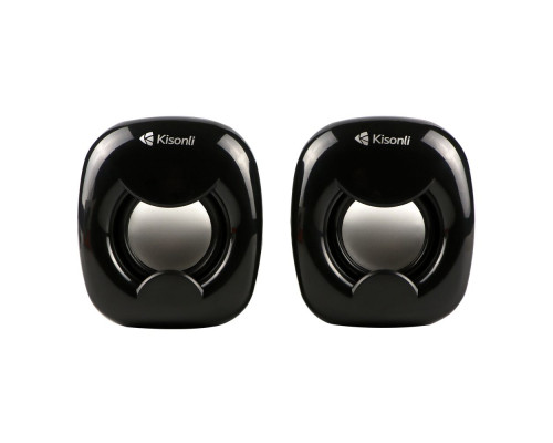 Комп'ютерні колонки Kisonli A-202 Колір Чорний/Срiбло 2020000366911