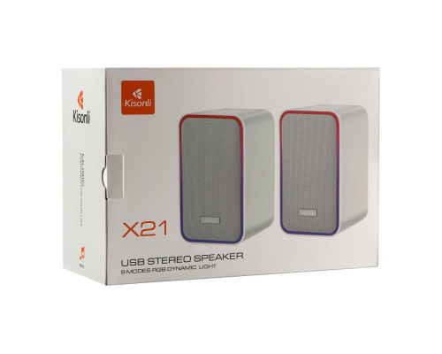 Комп'ютерні колонки Kisonli X21 RGB USB BT Колір Чорний 2020000479093 ma33586_3210094