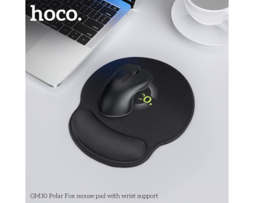 Килимок для миши Hoco GM30 Polar Fox mouse pad with wrist support Чорний mag-6942007623339138126