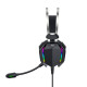 Ігрові навушники XO GE-07 Static RGB Long mic USB+Dual 3.5mm Black mag-6920680851652140371