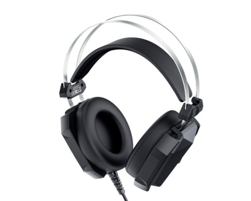 Ігрові навушники XO GE-07 Static RGB Long mic USB+Dual 3.5mm Black mag-6920680851652140371