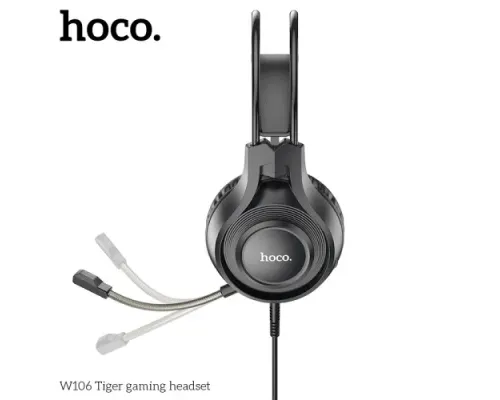Навушники HOCO W106 Tiger gaming headset Black mag-6931474789297151100