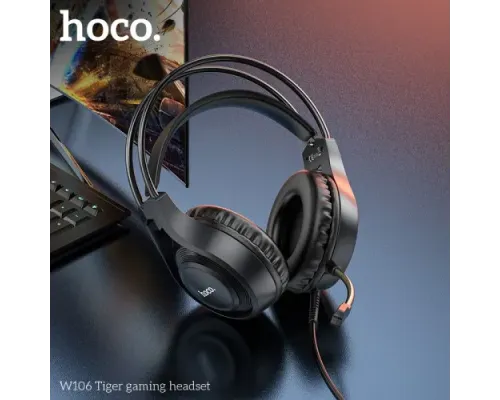 Навушники HOCO W106 Tiger gaming headset Black mag-6931474789297151100