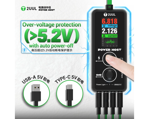 Тестер 2UUL PW15 , ампервольтметр, Power Host Ampere-Voltage Meter PLS-00-00156620