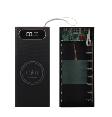 Корпус до Power Bank L16 18650 з дисплеєм та бездротовою зарядкою 22.5W black PLS-00-00130501