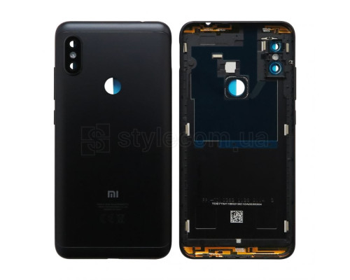 Корпус для Xiaomi Redmi Note 6 зі склом камери black Original Quality