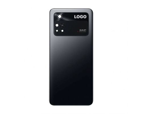 Задня кришка для Xiaomi Poco M4 Pro 4G зі склом камери black Original Quality TPS-2710000355786 2710000355786