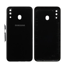 Корпус для Samsung Galaxy M20/M205 (2019) зі склом камери black High Quality TPS-2710000210337