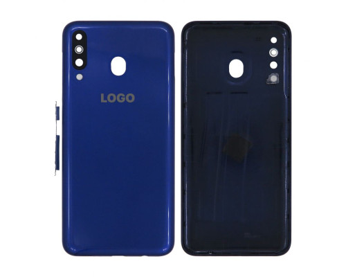 Корпус для Samsung Galaxy M30/M305 (2019) зі склом камери blue High Quality