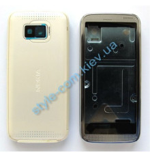 Корпус для Nokia 5530 Xpress Music повний комплект white/blue High Quality