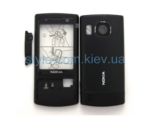 Корпус для Nokia 6600 бокова сторона, повний комплект black High Quality TPS-2701239500009