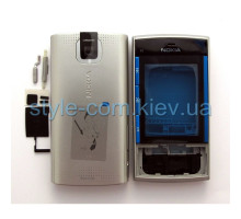 Корпус для Nokia X3-00 повний комплект silver/blue High Quality TPS-2701218800007