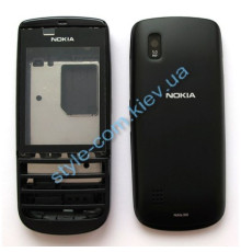 Корпус для Nokia Asha 300 повний комплект black High Quality