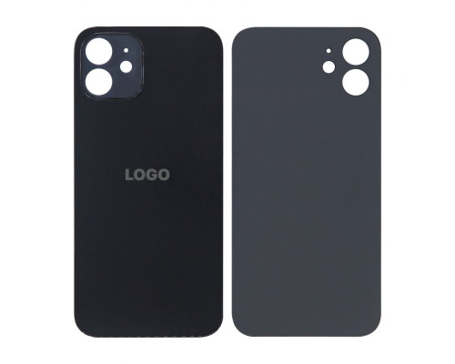 Задня кришка для Apple iPhone 12 (великий виріз під камеру) black Original Quality TPS-2710000300465