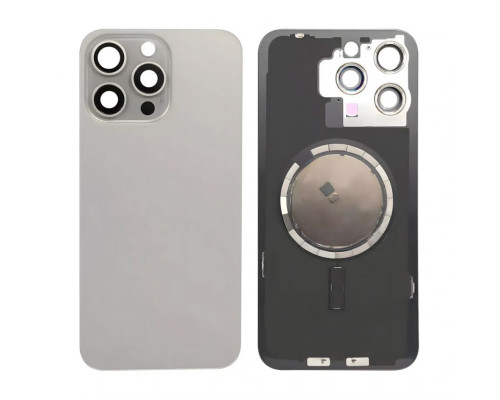 Задня кришка для Apple iPhone 15 Pro Max зі склом та рамкою камери Natural Titanium Original Quality TPS-2710000355304 2710000355304