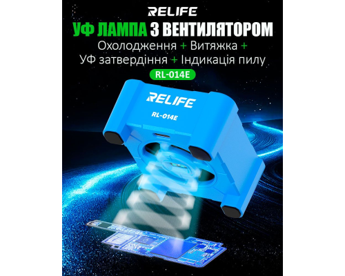 Ультрафіолетовий ліхтарик RELIFE RL-014E з вентилятором, 4 в 1 PLS-00-00158338