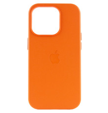 Чохол для смартфона Leather AAA Full Magsafe IC for iPhone 15 Pro Orange
