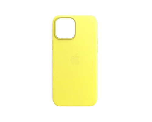 Чохол для смартфона Leather AAA Full Magsafe IC for iPhone 14 Pro Max Canary Yellow