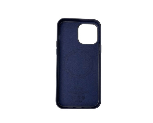 Чохол для смартфона Leather AAA Full Magsafe IC for iPhone 15 Deep Blue