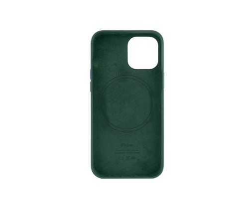 Чохол для смартфона Leather AAA Full Magsafe IC for iPhone 15 Pro Max Fir Green