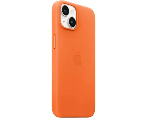 Чохол для смартфона Leather AAA Full Magsafe IC for iPhone 15 Orange