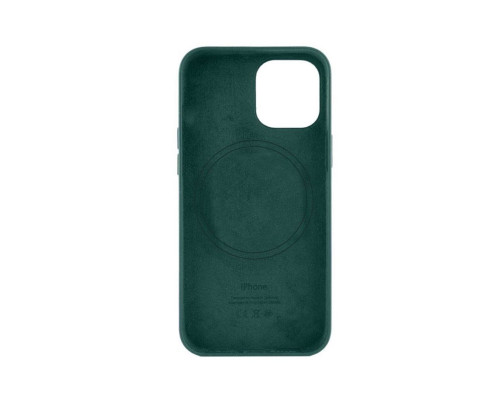 Чохол для смартфона Leather AAA Full Magsafe IC for iPhone 15 Pro Pine Green