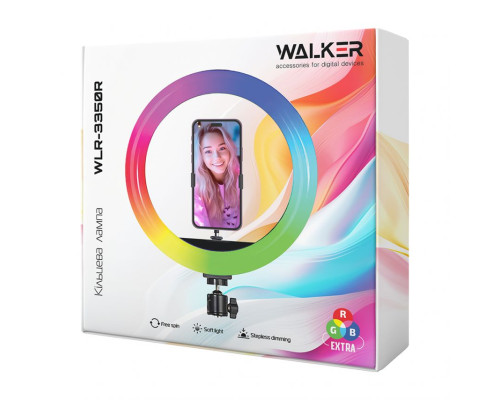 Кільцева лампа WALKER WLR-3350R RGB (33см, 184 діоди)