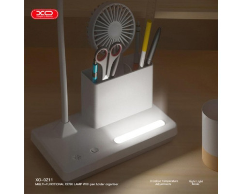 Лампа XO OZ11 3-Color Multi-Speed Pencil Table Lamp with Night Light 2400mAh білий дефект пакування mag-2000001598535136157