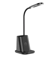 Лампа XO WX032 (pen holder, desk lamp, wireless charger) 3 in 1 25W wireless charger Чорна mag-6920680838080144190