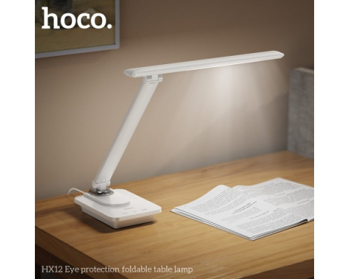 Ламна настільна HOCO HX12 Eye protection foldable table lamp Біла mag-6942007646642135211