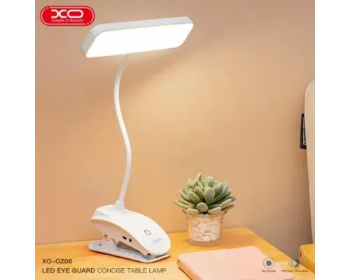 Лампа XO OZ06В Desktop Bedside Tricolour Clip Desk Lamp 800mAh Біла mag-6920680846689147289