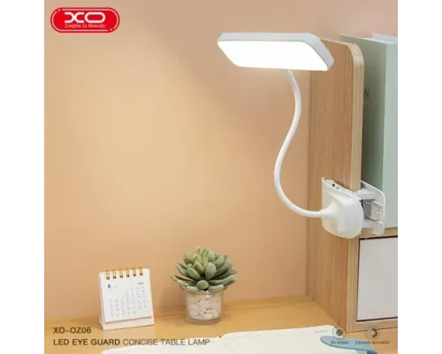Лампа XO OZ06В Desktop Bedside Tricolour Clip Desk Lamp 800mAh Біла mag-6920680846689147289