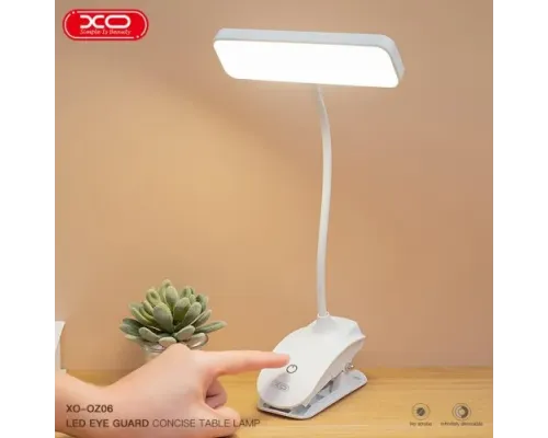 Лампа XO OZ06В Desktop Bedside Tricolour Clip Desk Lamp 800mAh Біла mag-6920680846689147289