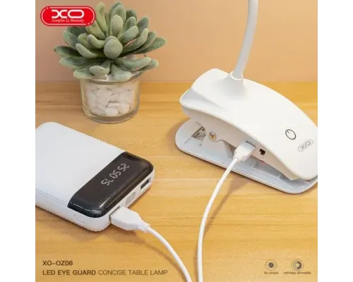 Лампа XO OZ06В Desktop Bedside Tricolour Clip Desk Lamp 800mAh Біла mag-6920680846689147289