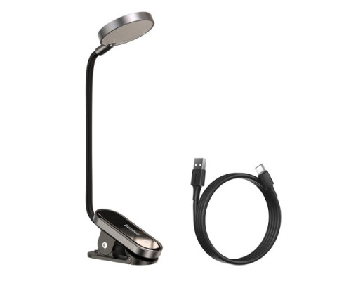Лампа-кліпса Baseus Comfort Reading Mini Clip Lamp Dark Gray DGRAD-0G mag-6953156223523130006
