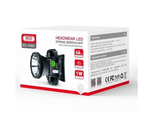 Лампа XO YH01 600mah Чорна mag-6920680835560140341