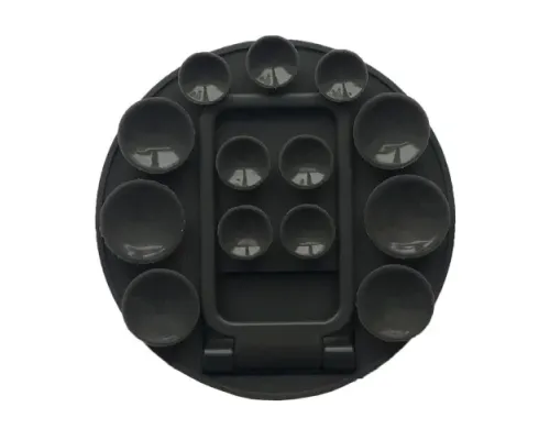 Тримач-присоска Ліппер для телефону НА СКОТЧІ круглий+підставка Dark grey mag-2000001647608151672