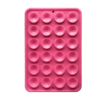 Тримач-присоска Ліппер для телефону НА СКОТЧЕ прямокутний 75мм*50мм Pink mag-2000001647882147215