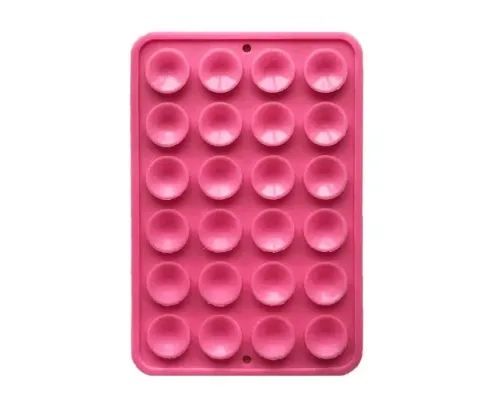 Тримач-присоска Ліппер для телефону НА СКОТЧЕ прямокутний 75мм*50мм Pink mag-2000001647882147215