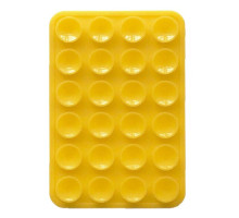 Тримач-присоска Ліппер для телефону двохсторонній прямокутний 75мм*50мм Yellow mag-2000001610176139356