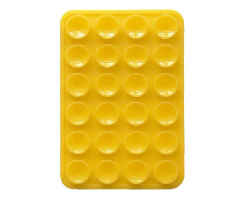 Тримач-присоска Ліппер для телефону двохсторонній прямокутний 75мм*50мм Yellow mag-2000001610176139356