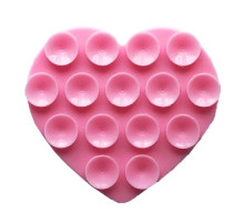 Тримач-присоска Ліппер для телефону двохсторонній серце Pink mag-2000001610527139383