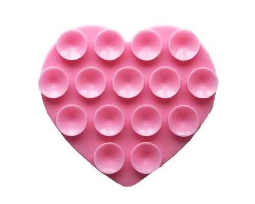 Тримач-присоска Ліппер для телефону двохсторонній серце Pink mag-2000001610527139383