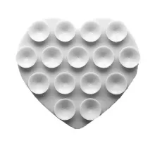 Тримач-присоска Ліппер для телефону двохсторонній серце White mag-2000001610534151654