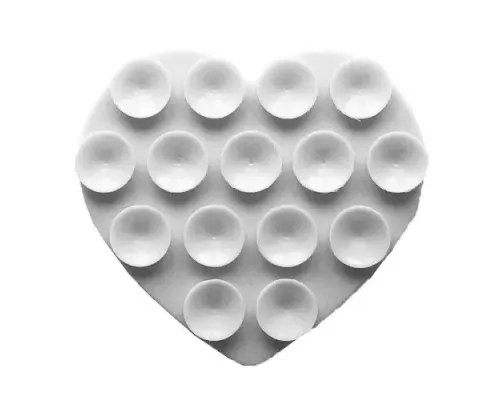 Тримач-присоска Ліппер для телефону двохсторонній серце White mag-2000001610534151654